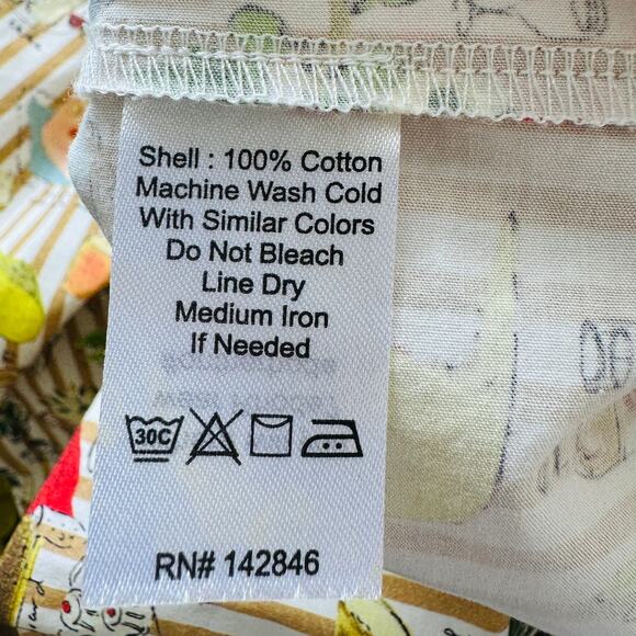 Rhode Artie Shirred Waist Ruffle Hem Printed Cotton Poplin Midi Skirt XL - Picture 13 of 16